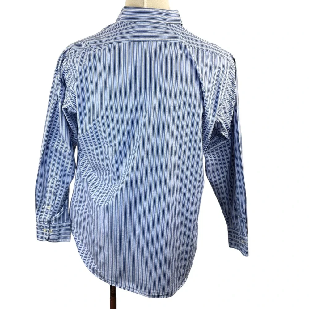 Polo Ralph Lauren Andrew Striped Long Sleeve Button Down Shirt Men Size 16‎ 1/2
